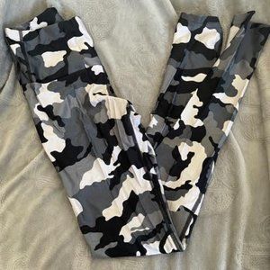 Pheel white, gray, black camo high waisted leggings